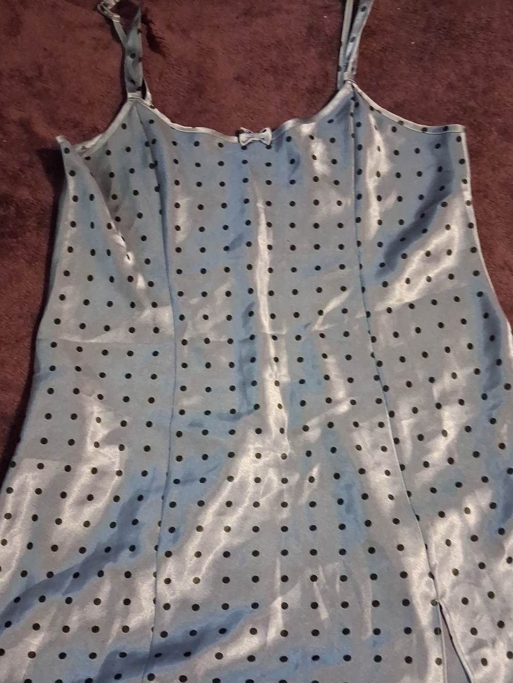 Morgan Taylor Grey With Black Polka Dot Nighty.